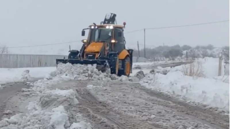 Gaziantep'te ilçelerde karla mücadele seferberliği
