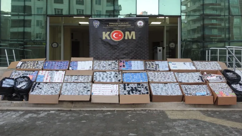 Şanlıurfa’da 2,5 milyon liralık kaçak sigara operasyonu